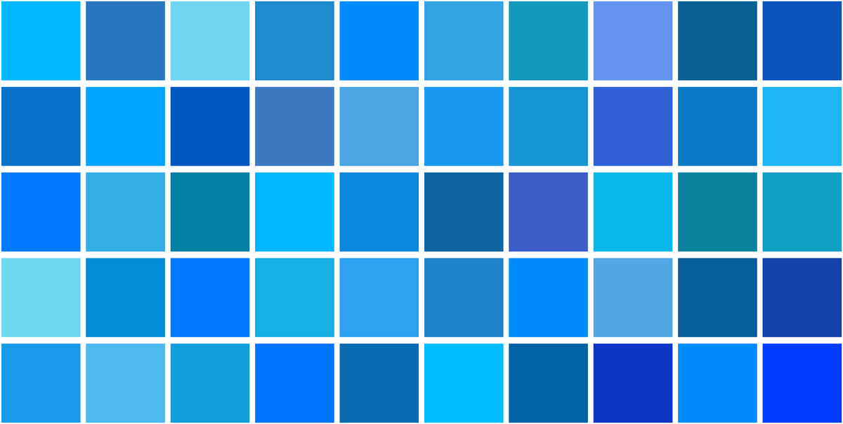 50 Shades of Blue
